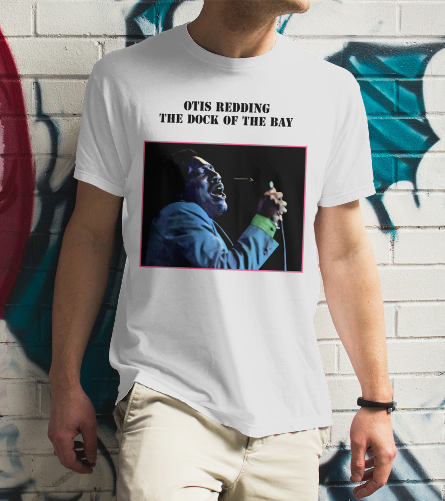OTIS REDDING THE DOCK OF THE BAY 1968 Blue Suit Performance T-Shirt