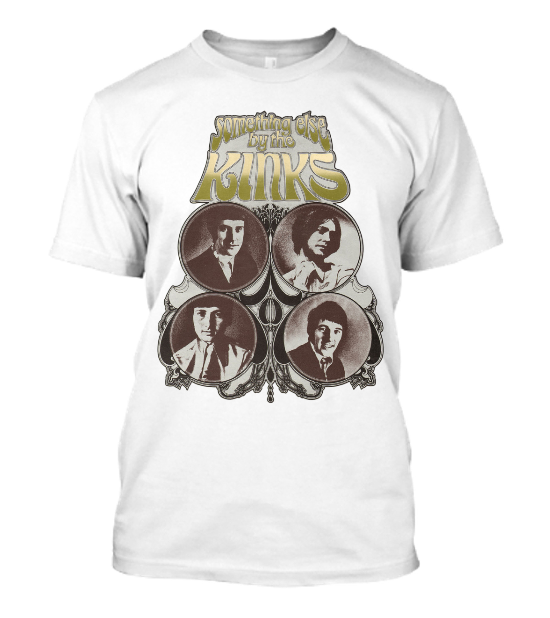 Something Else By The Kinks Album Cover With Band Members' Portraits T-Shirt