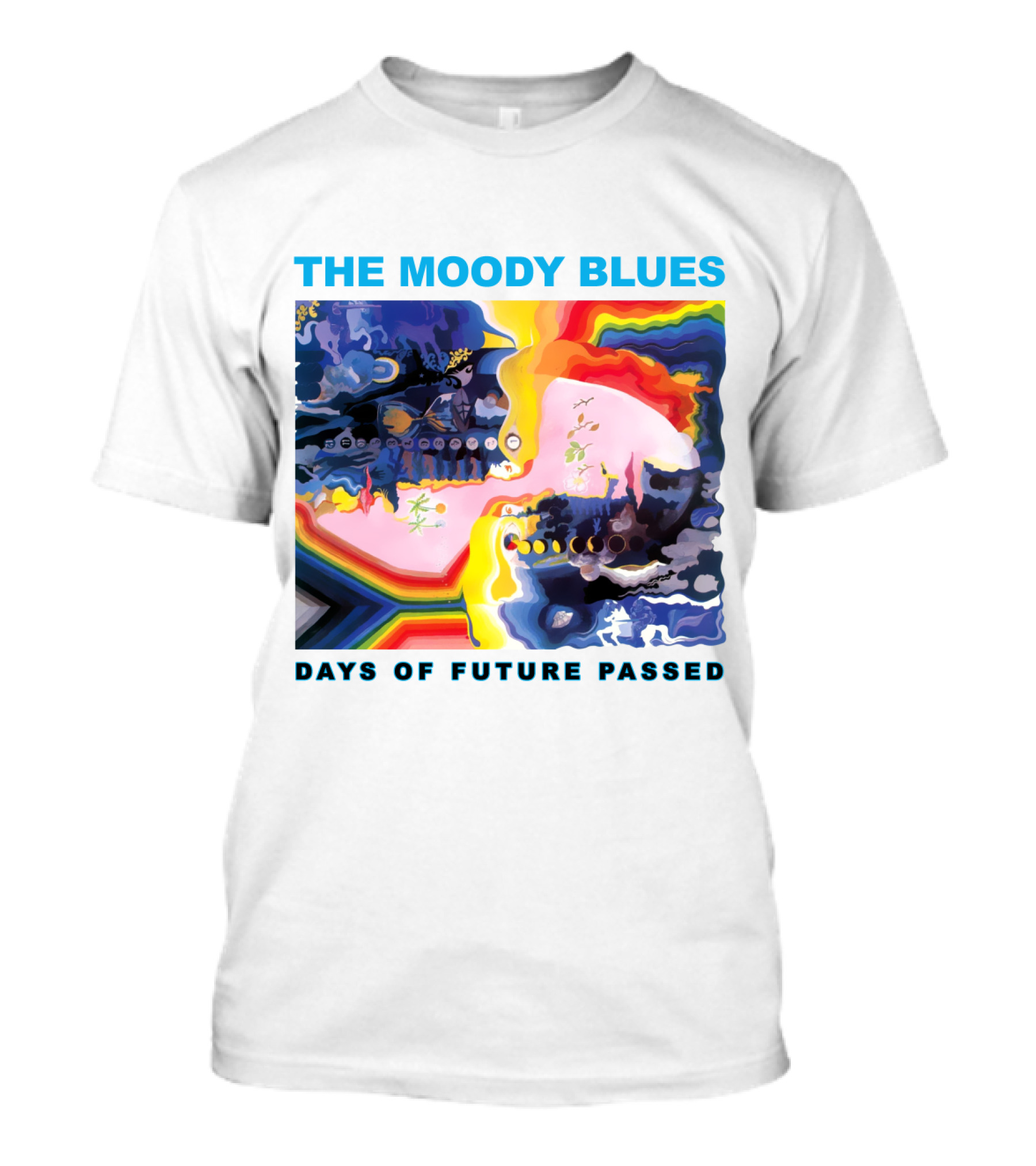 THE MOODY BLUES DAYS OF FUTURE PASSED Psychedelic Album Cover T-Shirt
