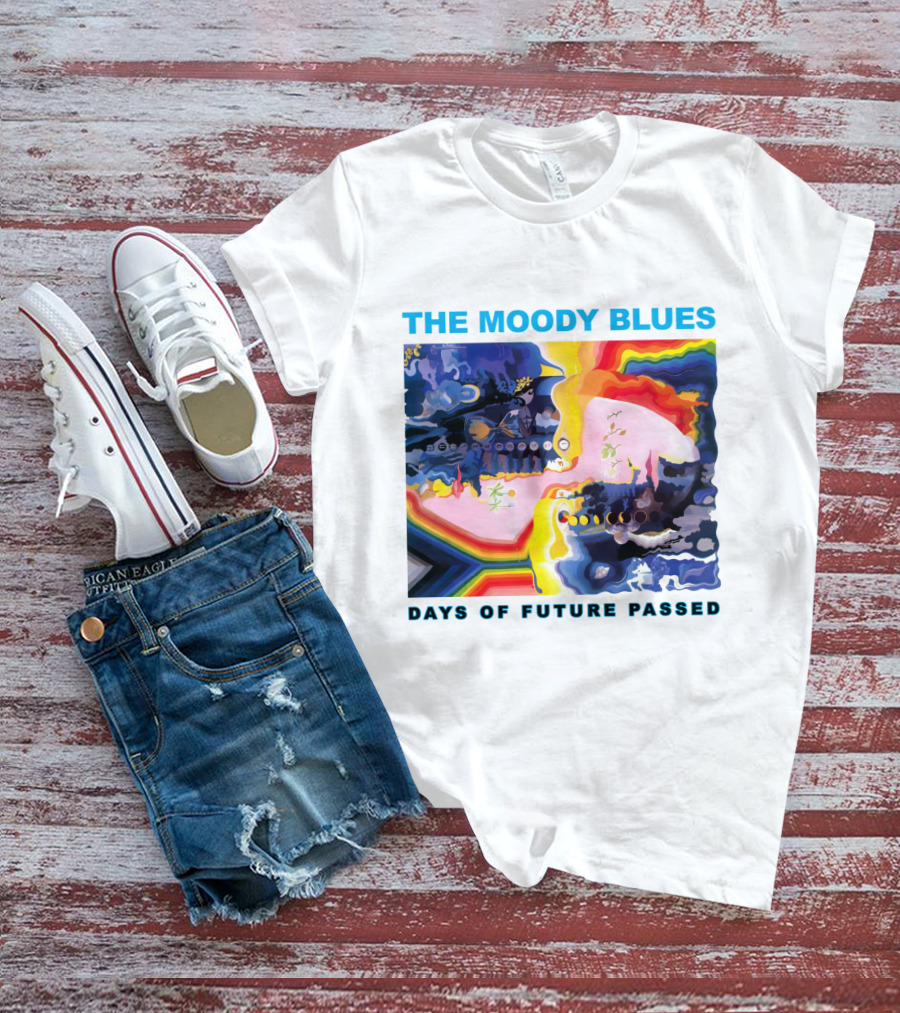 THE MOODY BLUES DAYS OF FUTURE PASSED Psychedelic Album Cover T-Shirt