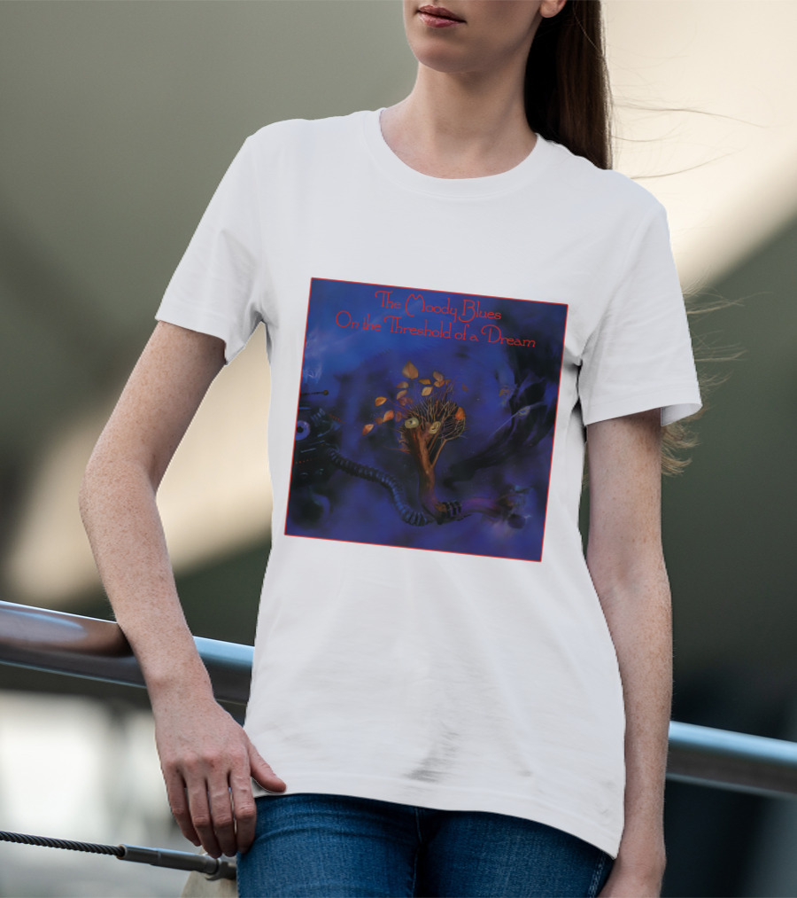 The Moody Blues On The Threshold Of A Dream Album Art With Tree And Cosmic T-Shirt