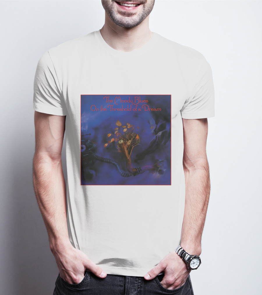 The Moody Blues On The Threshold Of A Dream Album Art With Tree And Cosmic T-Shirt