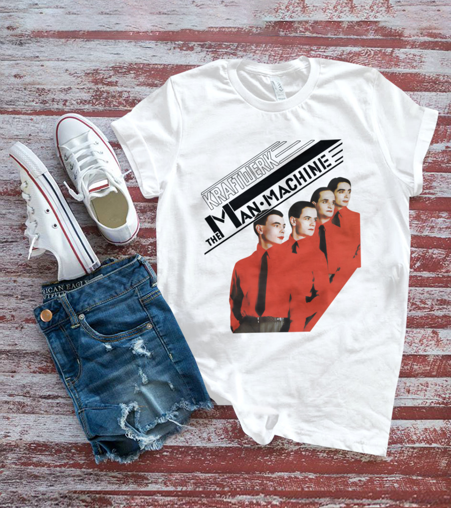 Kraftwerk The Man Machine Album Art Red Outfit Quartet T-Shirt