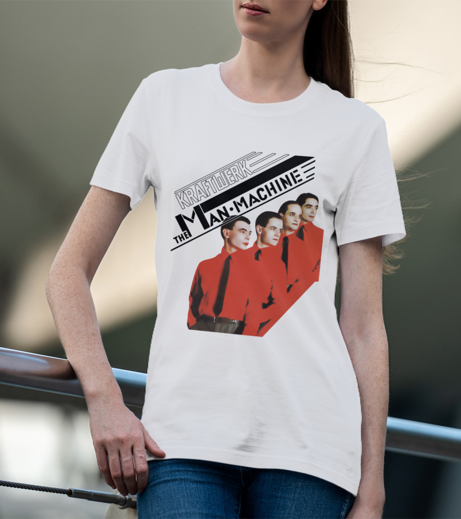 Kraftwerk The Man Machine Album Art Red Outfit Quartet T-Shirt