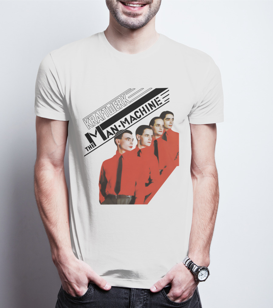 Kraftwerk The Man Machine Album Art Red Outfit Quartet T-Shirt