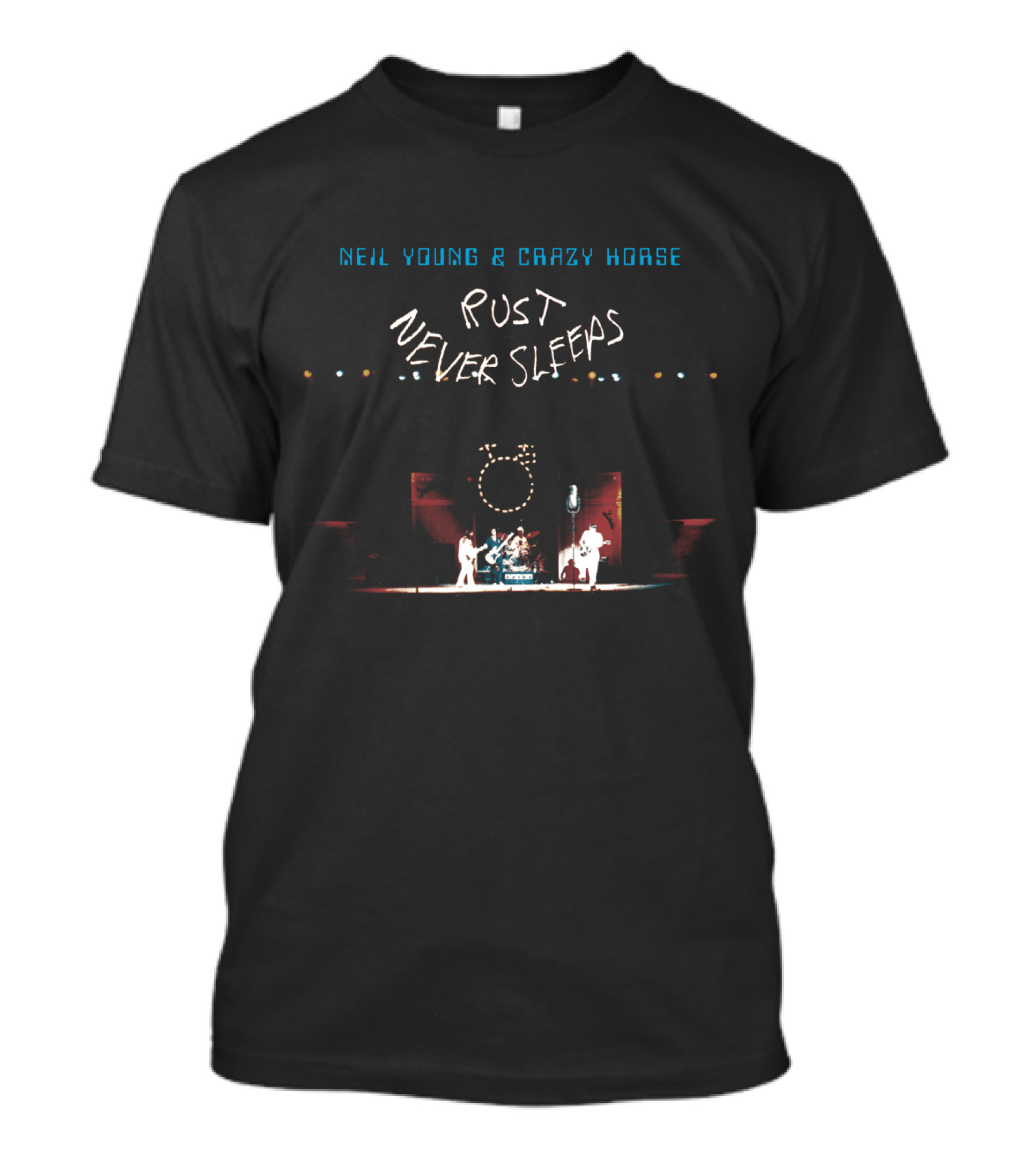 Neil Young And Crazy Horse Rust Never Sleeps Concert Stage Performance T-Shirt