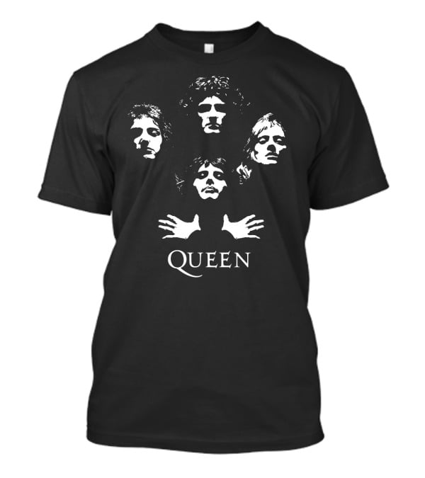 Queen Bohemian Rhapsody Band Members Iconic Silhouette T-Shirt