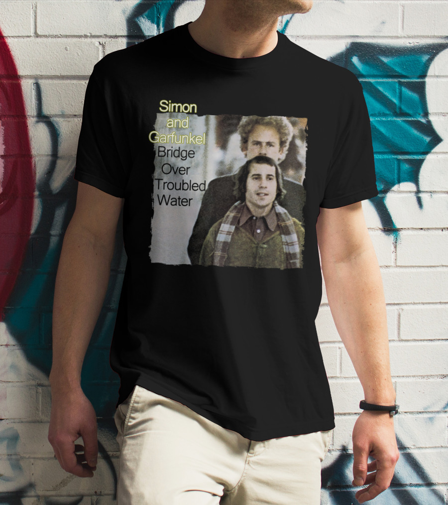 Simon And Garfunkel Bridge Over Troubled Water 1970 Album Cover T-Shirt