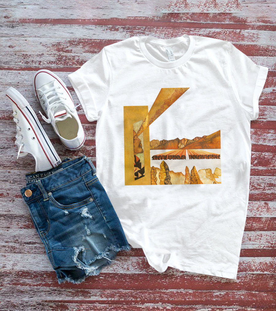 Stevie Wonder Innervisions Album Art Landscape Motif T-Shirt