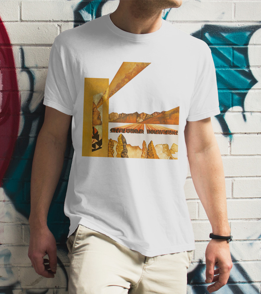 Stevie Wonder Innervisions Album Art Landscape Motif T-Shirt