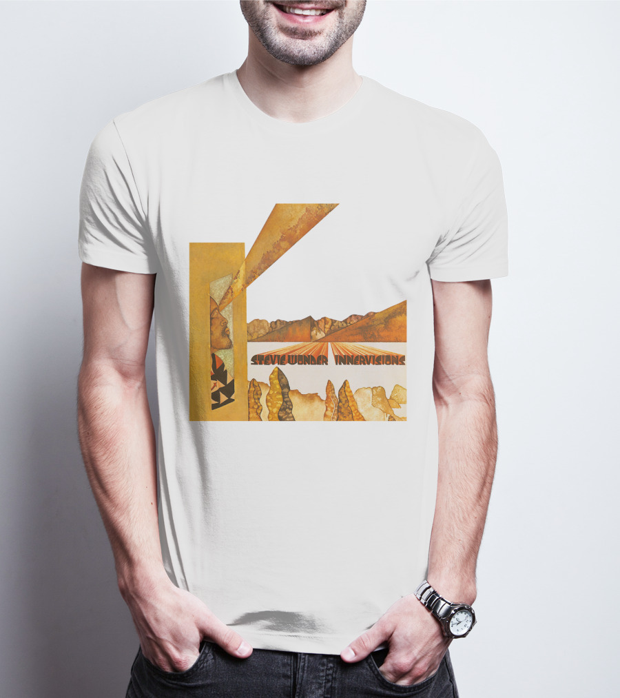 Stevie Wonder Innervisions Album Art Landscape Motif T-Shirt