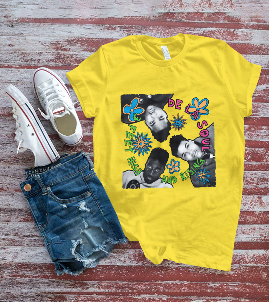 De La Soul 3 Feet High And Rising Colorful Flower T-Shirt
