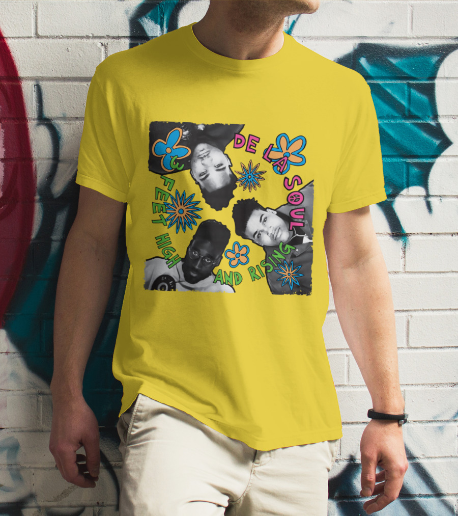 De La Soul 3 Feet High And Rising Colorful Flower T-Shirt