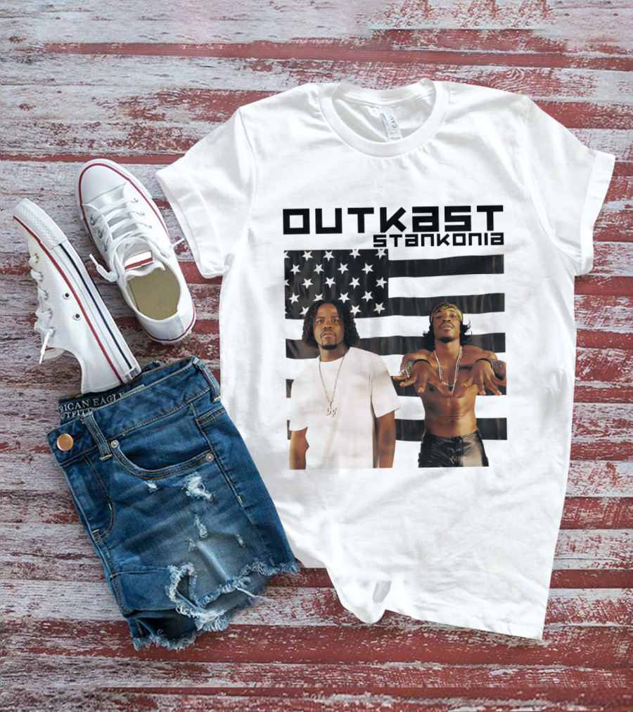 Outkast Stankonia Album Cover With American Flag Background T-Shirt