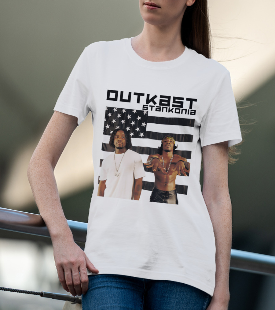 Outkast Stankonia Album Cover With American Flag Background T-Shirt