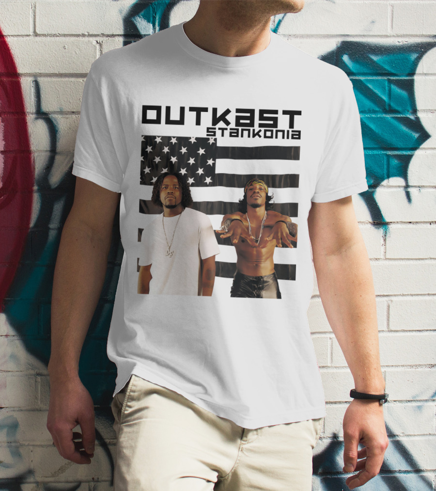 Outkast Stankonia Album Cover With American Flag Background T-Shirt