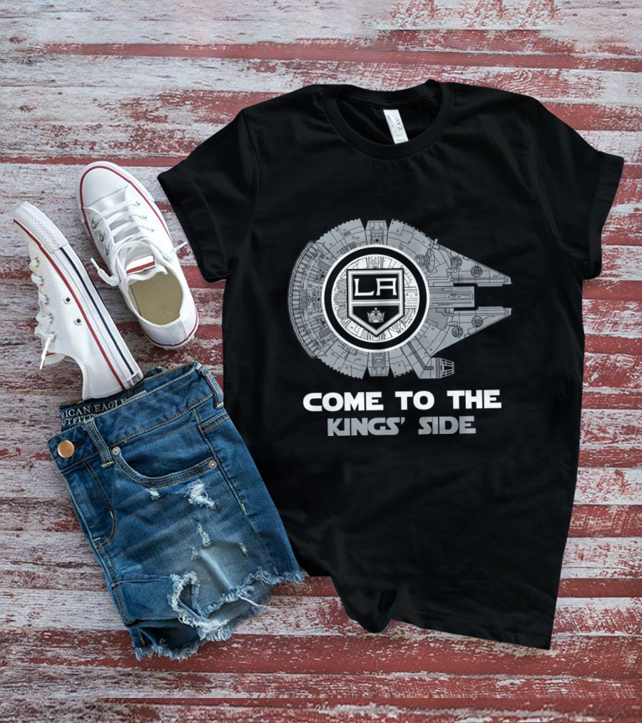 Los Angeles Kings Come To The Kings' Side Millennium Falcon T-Shirt