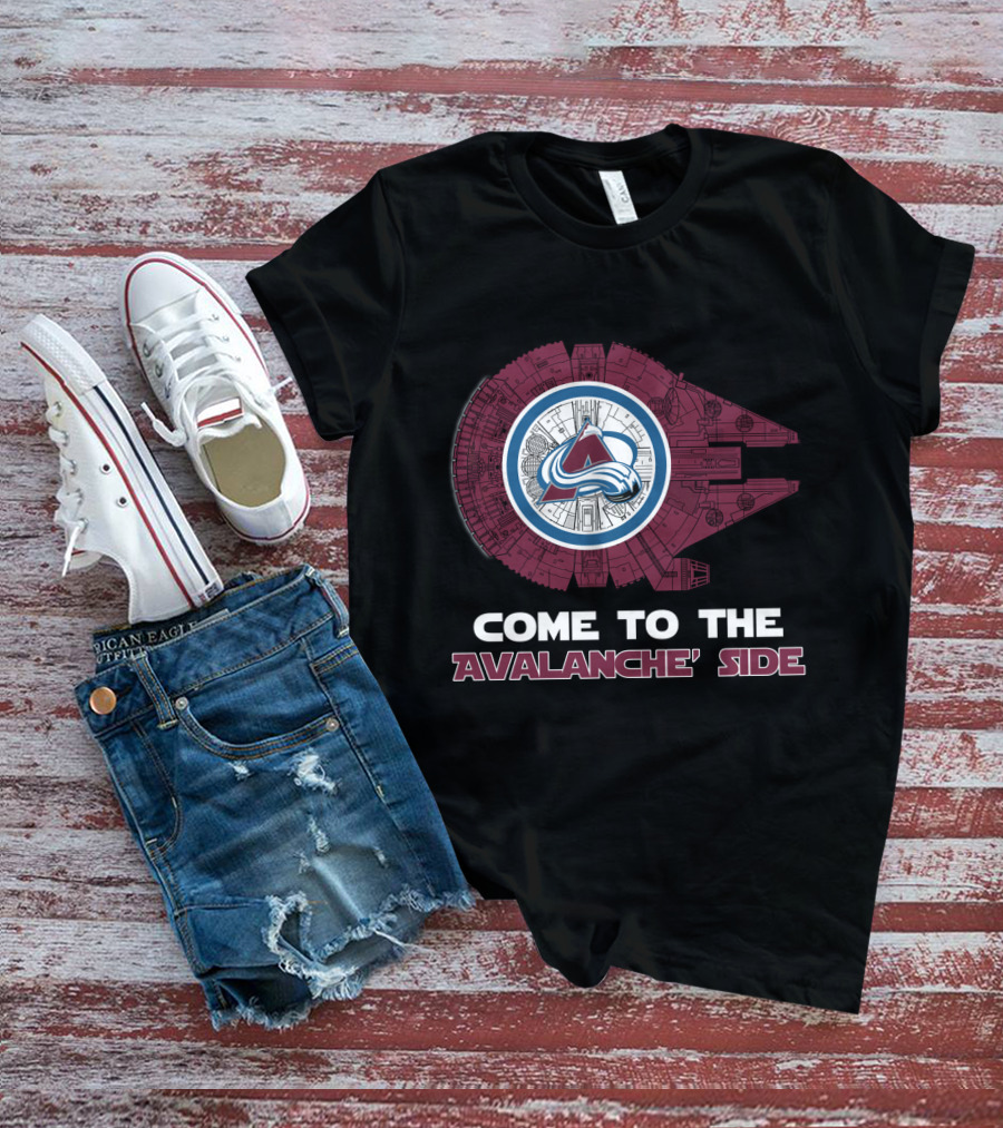 Come To The Avalanche Side Colorado Avalanche Millennium Falcon T-Shirt