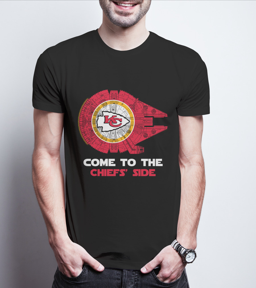 Come To The Chiefs' Side Kansas City Chiefs Millennium Falcon Nfl T-Shirt