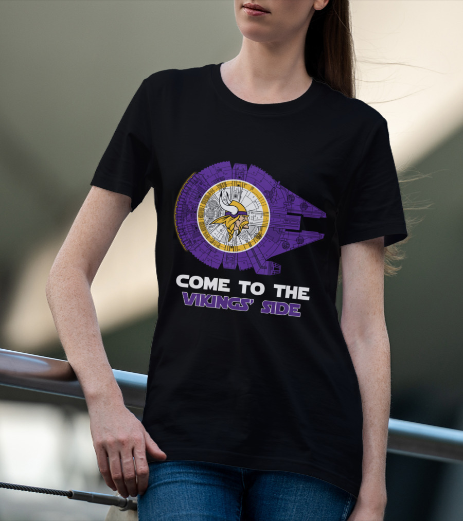 Come To The Vikings' Side Minnesota Vikings Millennium Falcon Nfl T-Shirt