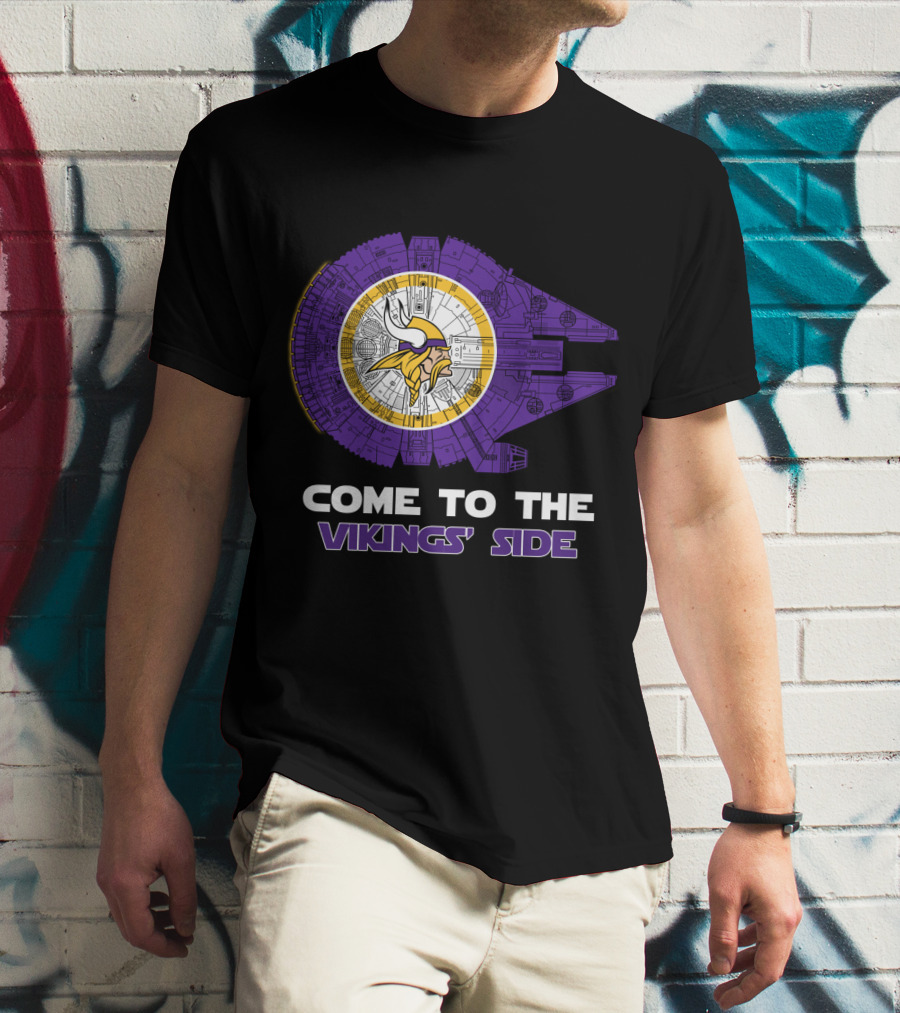 Come To The Vikings' Side Minnesota Vikings Millennium Falcon Nfl T-Shirt