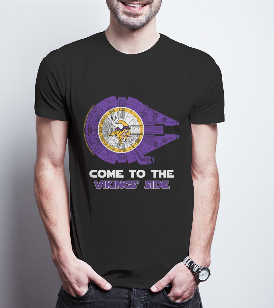 Come To The Vikings' Side Minnesota Vikings Millennium Falcon Nfl T-Shirt