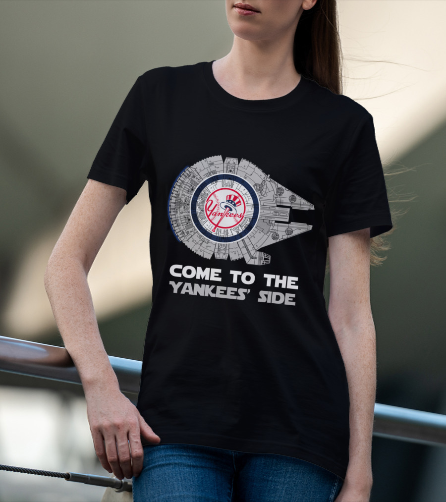 New York Yankees Come To The Yankees' Side Millennium Falcon T-Shirt