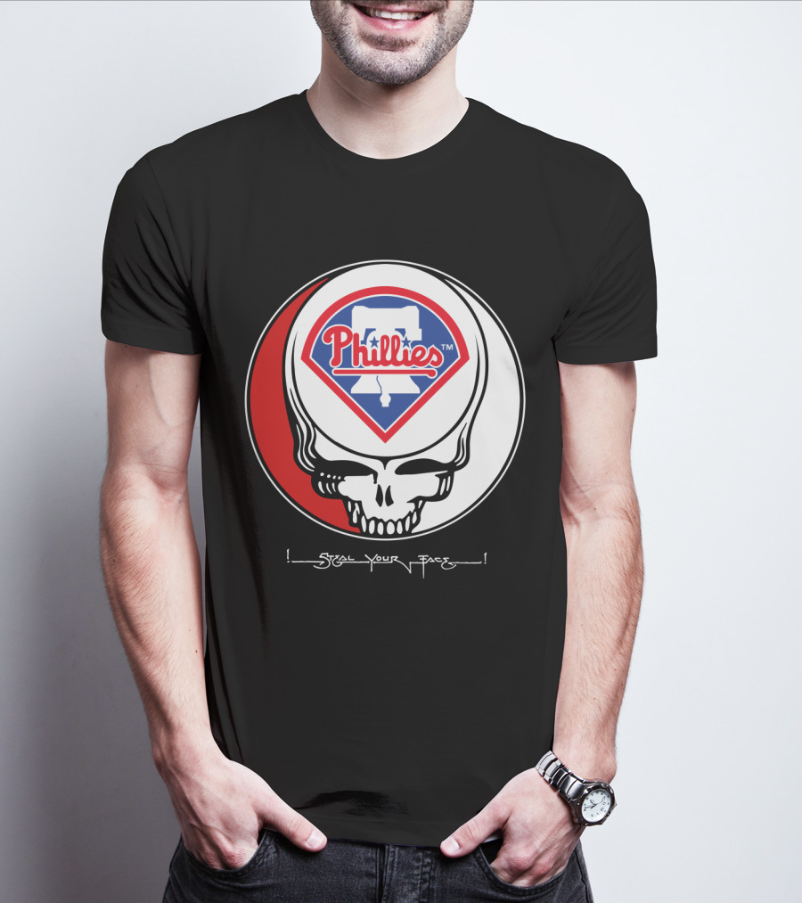 GRATEFUL DEAD Steal Your Face Philadelphia Phillies T-Shirt