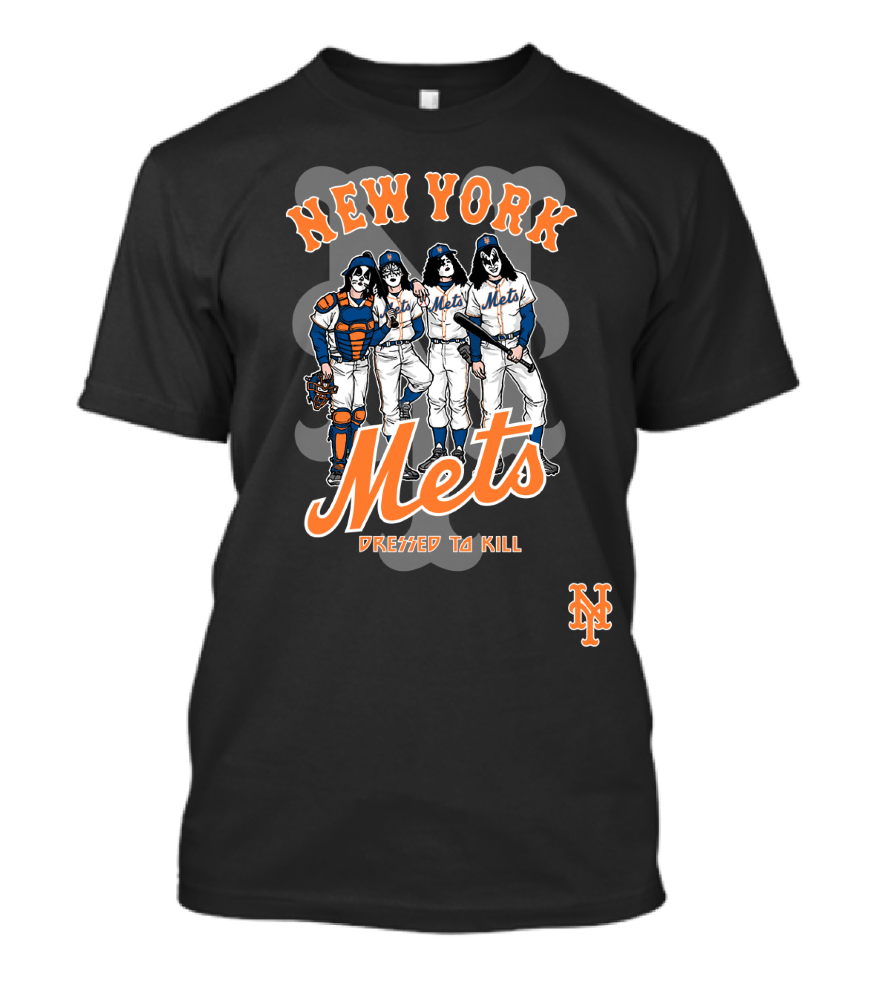 New York Mets Dressed To Kill KISS Collaboration T-Shirt