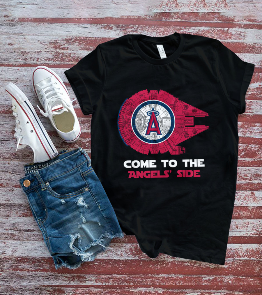 Come To The Angels' Side - Los Angeles Angels Millennium Falcon T-Shirt