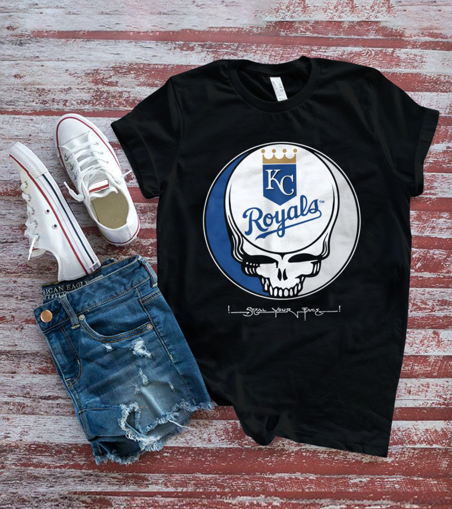 GRATEFUL DEAD Steal Your Face KC Royals T-Shirt