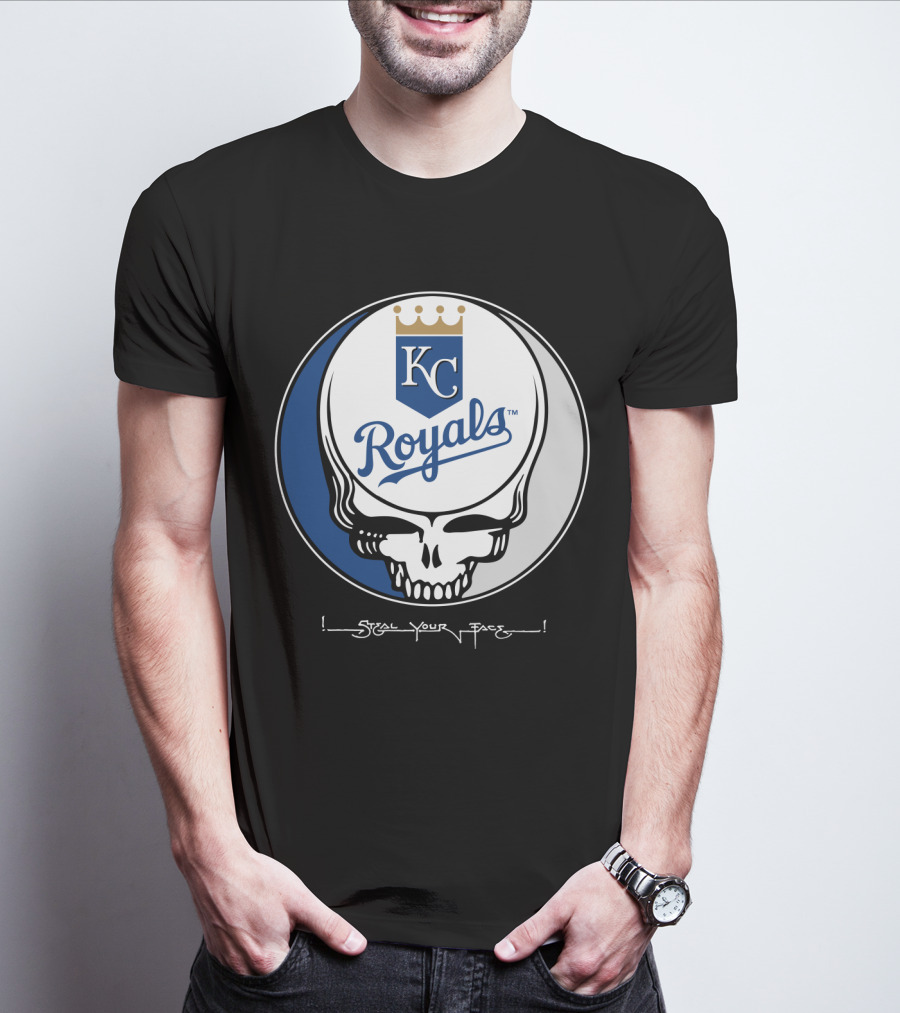 GRATEFUL DEAD Steal Your Face KC Royals T-Shirt
