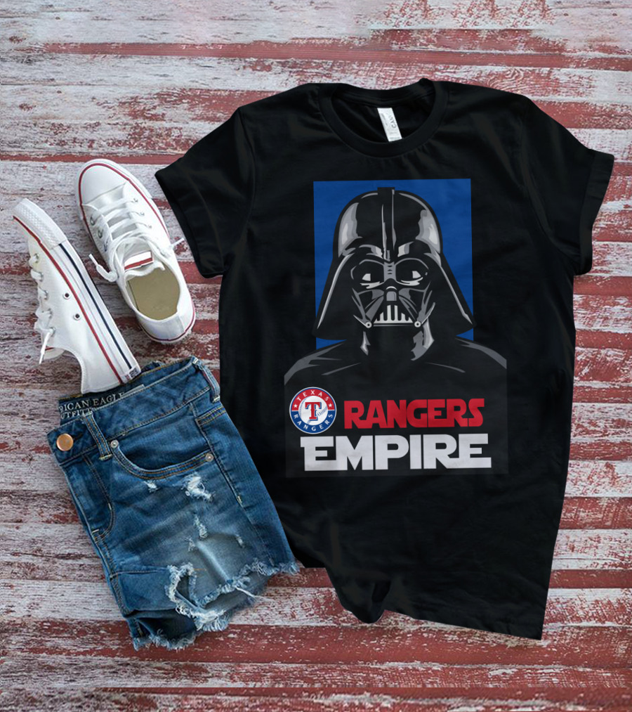 Texas Rangers Empire Darth Vader Iconic Crossover T-Shirt