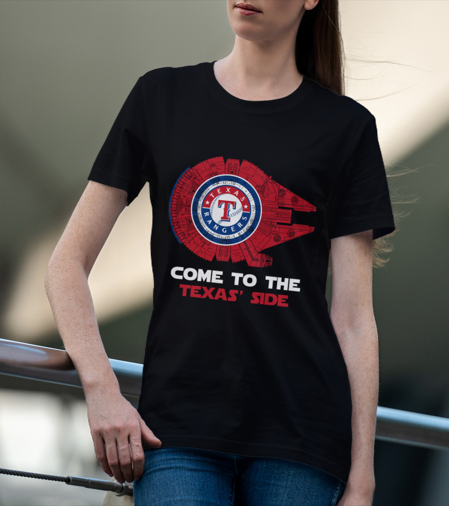 Texas Rangers Come To The Texas' Side Millennium Falcon T-Shirt
