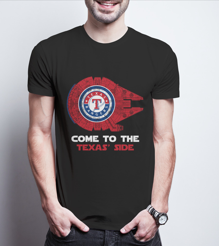 Texas Rangers Come To The Texas' Side Millennium Falcon T-Shirt
