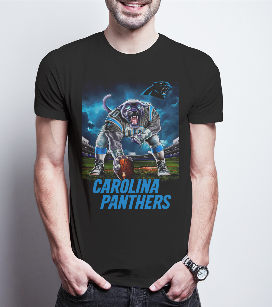 Carolina Panthers 3 Point Stance Nfl Stadium Panther T-Shirt