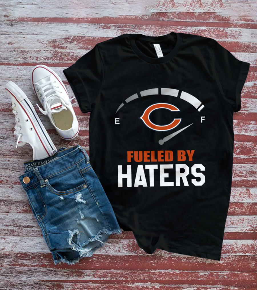 Chicago Bears Fueled By Haters Fuel Gauge Logo E F T-Shirt