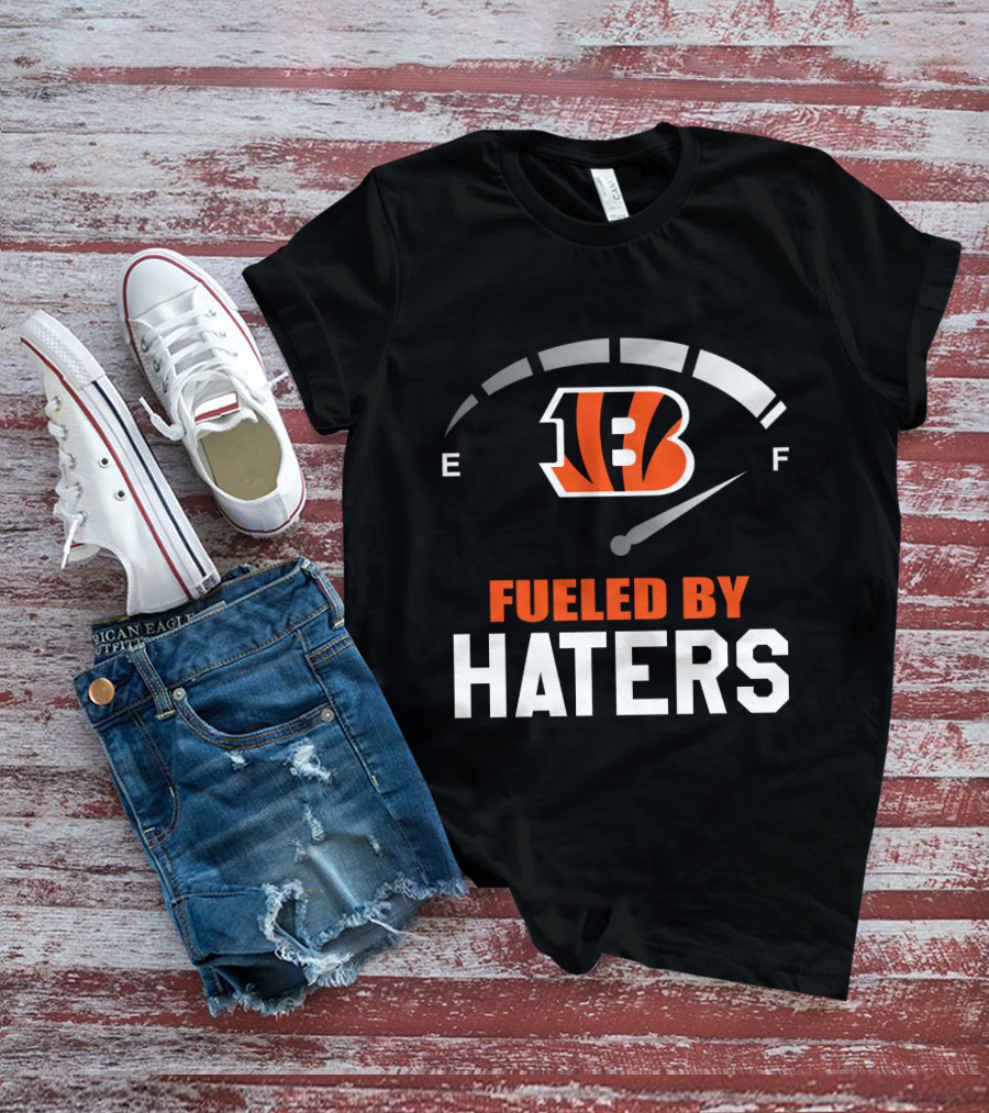 Cincinnati Bengals Fueled By Haters Gas Gauge T-Shirt