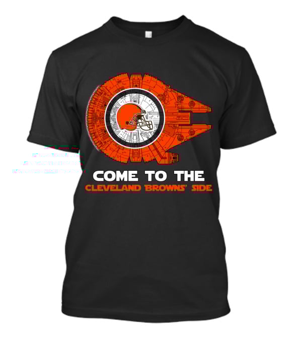 Come To The Cleveland Browns' Side Millennium Falcon T-Shirt