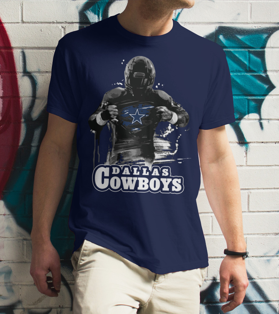 Dallas Cowboys Superhero Star Icon Football Player T-Shirt