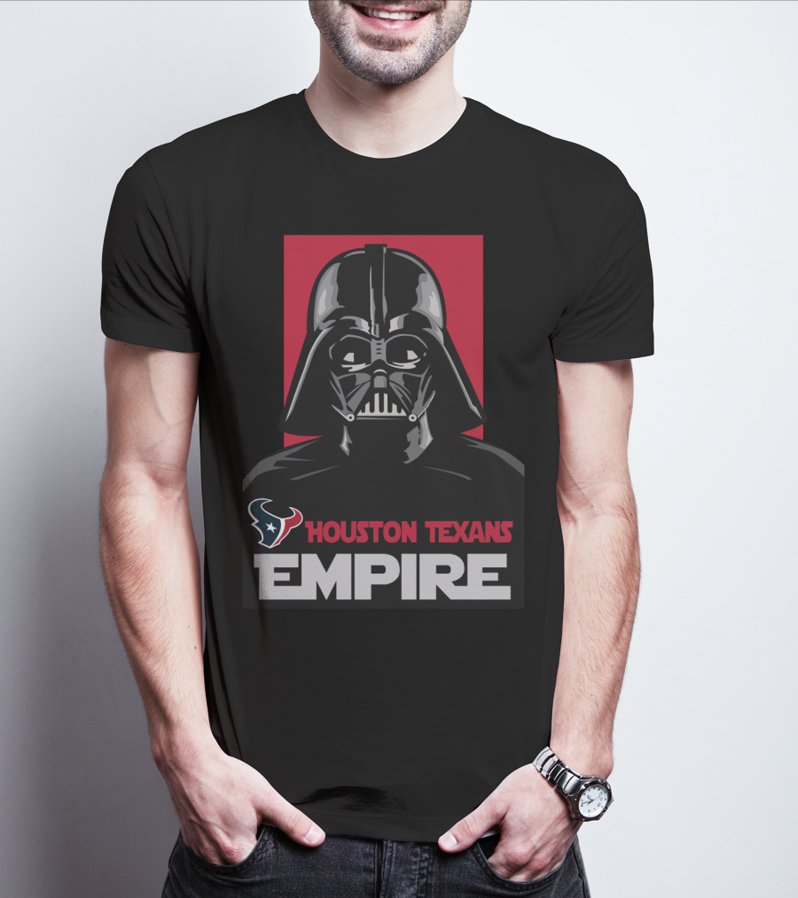 Houston Texans Empire Darth Vader Star Wars Crossover Fan Gear T-Shirt