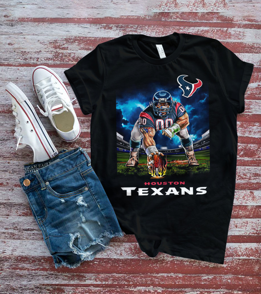 Houston Texans Football 3 Point Stance Nfl Stadium Team Spirit T-Shirt