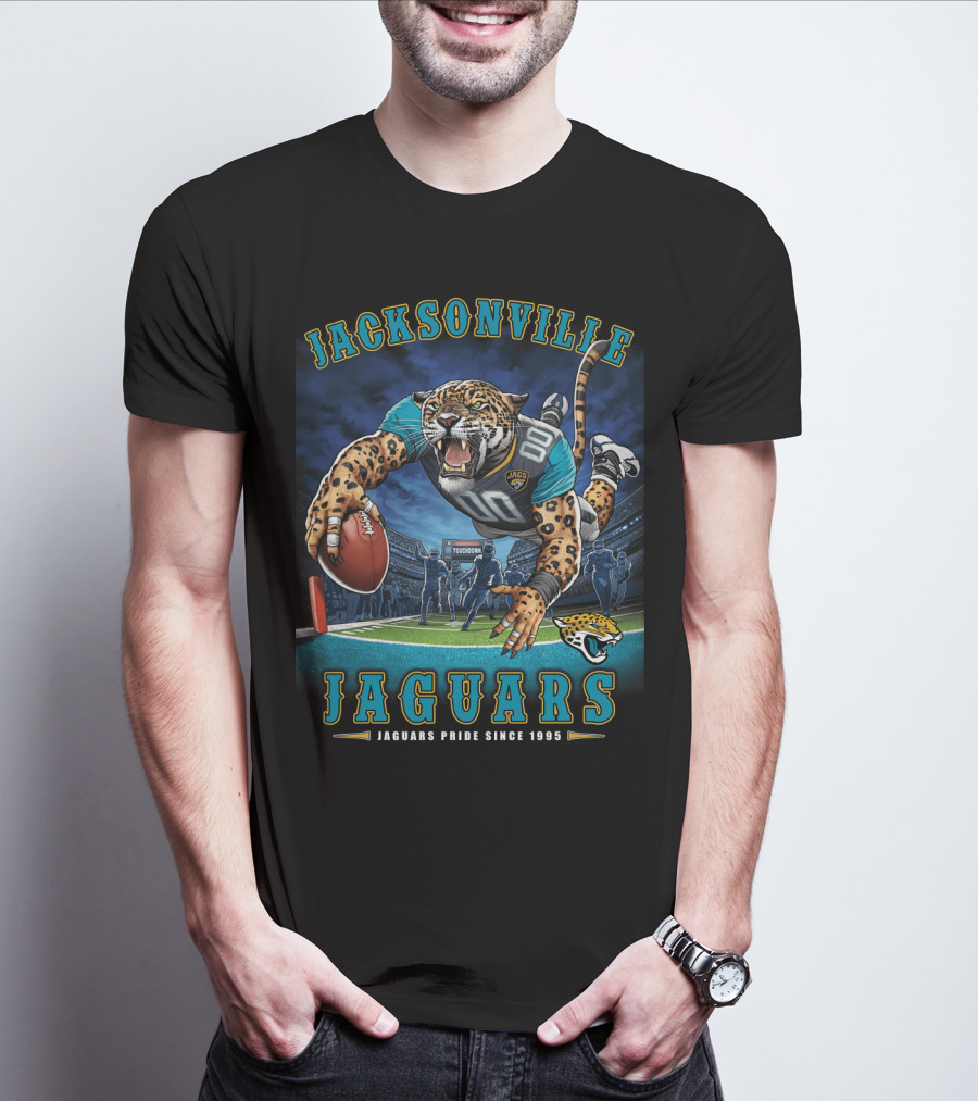 Jacksonville Jaguars Pride Since 1995 End Zone Nfl Touchdown T-Shirt