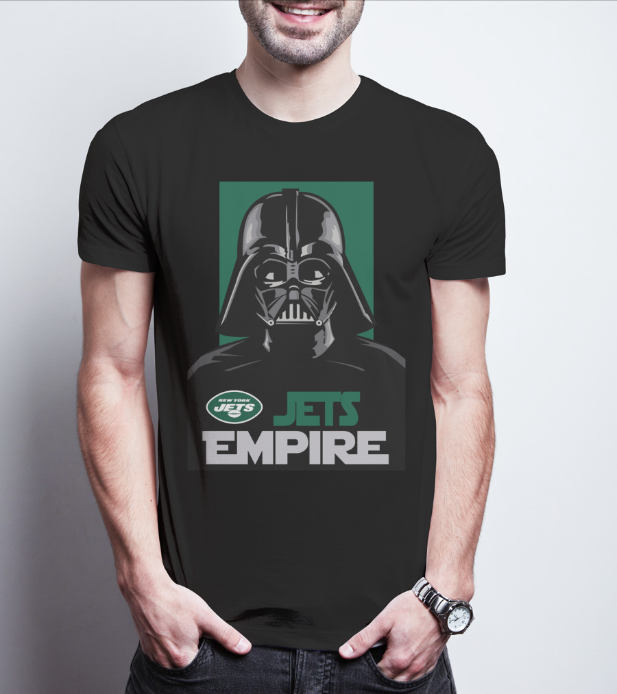 New York Jets Empire Darth Vader Nfl Star Wars Crossover T-Shirt