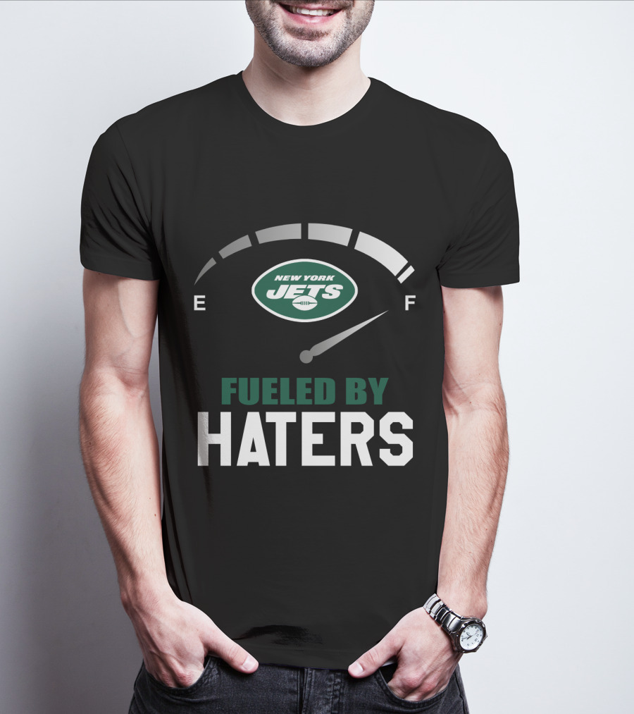 New York Jets Fueled By Haters Fuel Gauge T-Shirt