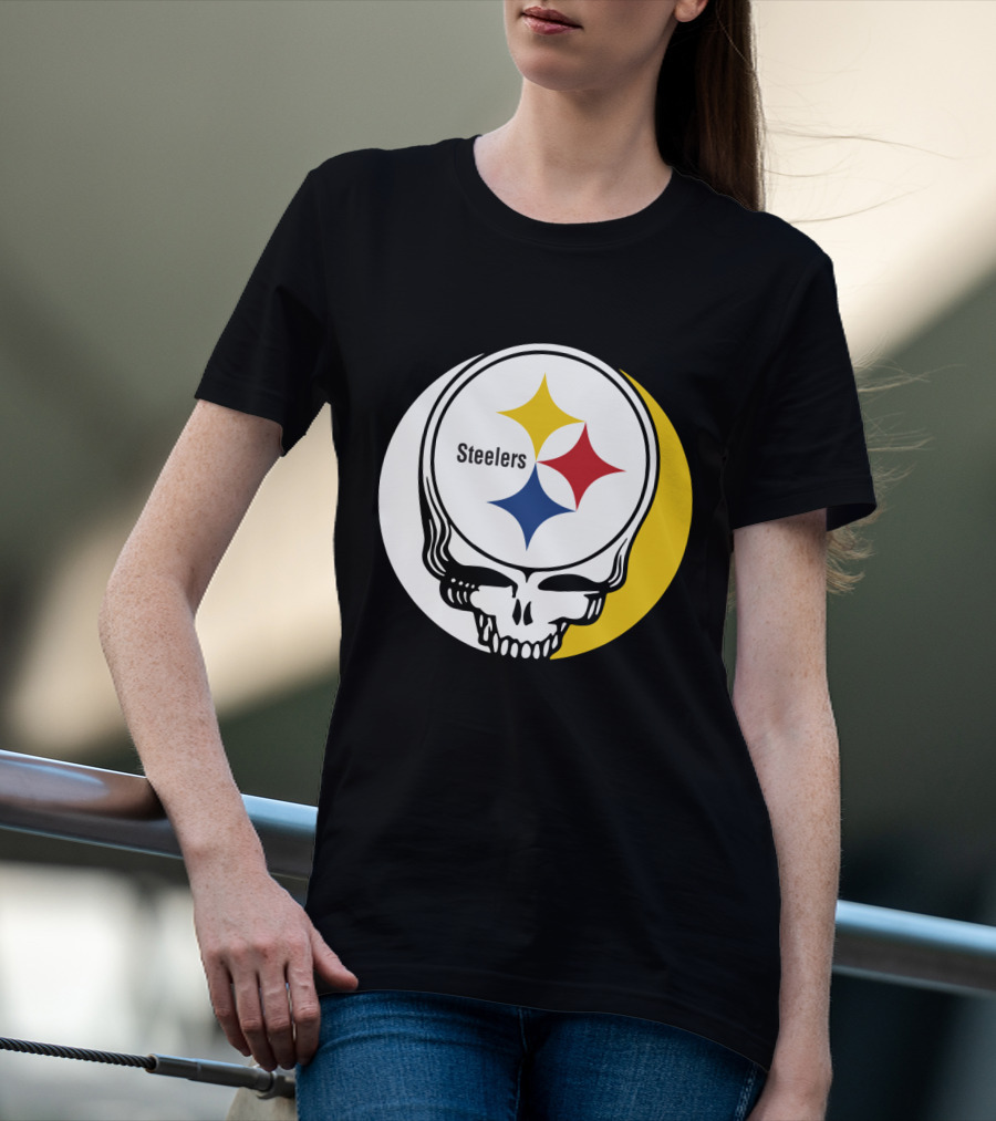 GRATEFUL DEAD Steelers Skull With Team T-Shirt