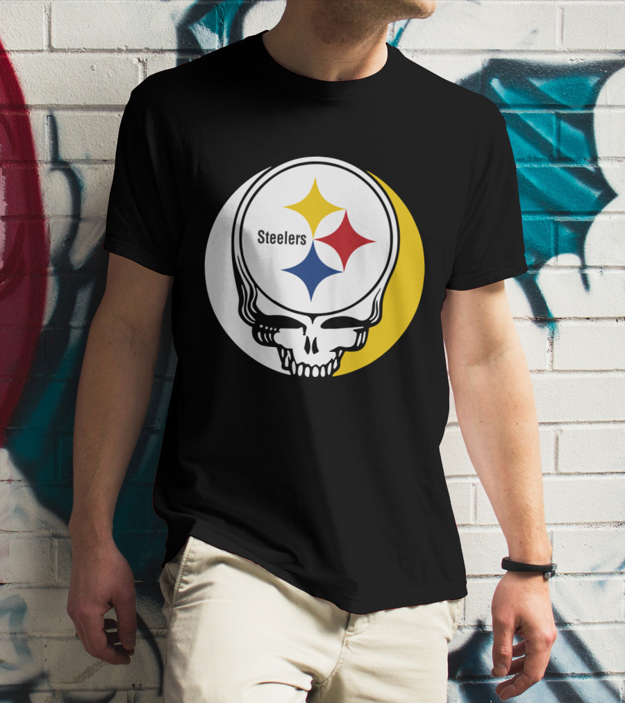 GRATEFUL DEAD Steelers Skull With Team T-Shirt