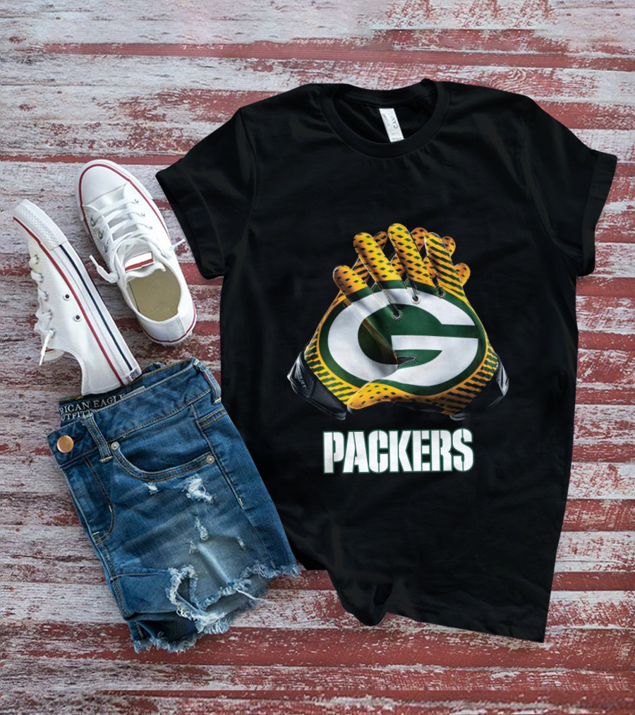 Packers Green Bay Nfl Gloves T-Shirt