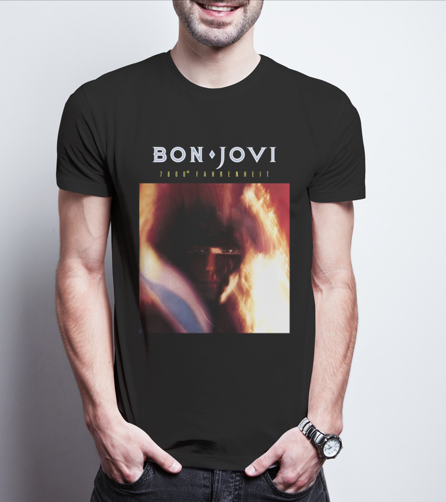 Bon Jovi 7800 Degrees Fahrenheit Album T-Shirt