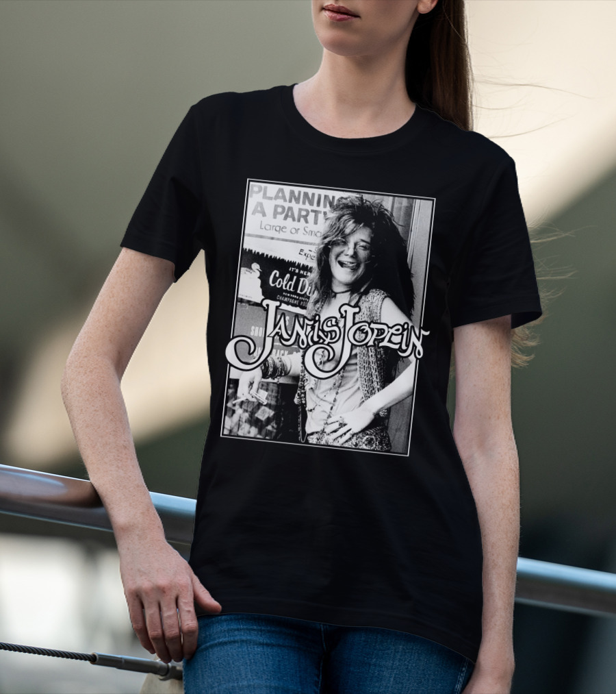 Janis Joplin Cold Drink Planning A Party T-Shirt